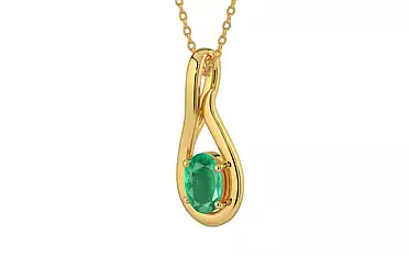 Gold Emerald Pendant Limited Quality (P9)