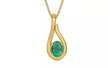 Gold Emerald Pendant Limited Quality (P9)