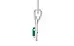 Sterling Silver Emerald Pendant Rare Quality (P9)