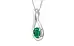 Sterling Silver Emerald Pendant Rare Quality (P9)