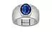 Sterling Silver Thailand Blue Sapphire Ring Limited Quality (R1)