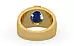 Gold Thailand Blue Sapphire Ring Limited Quality (R1)