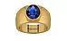 Gold Thailand Blue Sapphire Ring Rare Quality (R1)