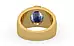 Gold Ceylon Blue Sapphire Ring Limited Quality (R1)