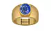 Gold Ceylon Blue Sapphire Ring Limited Quality (R1)