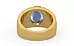 Gold Ceylon Blue Sapphire Ring Prime Quality (R1)