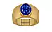 Gold Ceylon Blue Sapphire Ring Rare Quality (R1)