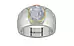 Goldcap Ceylon White Sapphire Ring Fine Quality (R1)