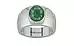 Sterling Silver Emerald Ring Fine Quality (R1)