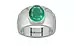 Sterling Silver Emerald Ring Limited Quality (R1)