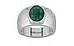 Sterling Silver Emerald Ring Prime Quality (R1)