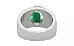 Sterling Silver Emerald Ring Rare Quality (R1)