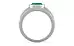 Sterling Silver Emerald Ring Rare Quality (R1)