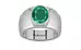 Sterling Silver Emerald Ring Rare Quality (R1)