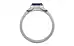Sterling Silver Thailand Blue Sapphire Ring Fine Quality (R10)