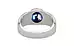 Sterling Silver Thailand Blue Sapphire Ring Rare Quality (R10)