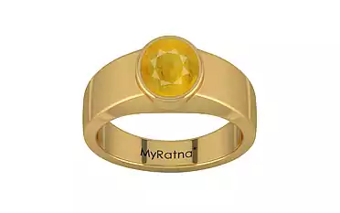 Gold Thailand Yellow Sapphire Ring Fine Quality (R10)