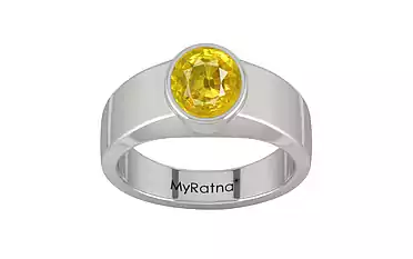 Sterling Silver Thailand Yellow Sapphire Ring Limited Quality (R10)
