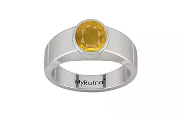 Sterling Silver Thailand Yellow Sapphire Ring Prime Quality (R10)