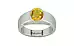 Sterling Silver Thailand Yellow Sapphire Ring Rare Quality (R10)