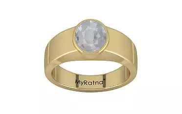 Ashtadhatu Ceylon White Sapphire Ring Fine Quality (R10)