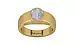 Gold Ceylon White Sapphire Ring Fine Quality (R10)