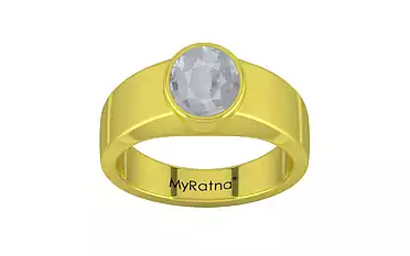 Panchdhatu Ceylon White Sapphire Ring Fine Quality (R10)