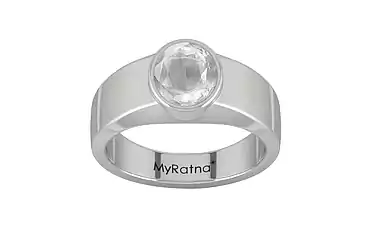 Sterling Silver Ceylon White Sapphire Ring Limited Quality (R10)