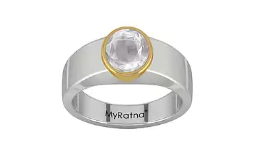 GoldCollet Ceylon White Sapphire Ring Limited Quality (R10)