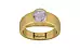 Gold Ceylon White Sapphire Ring Prime Quality (R10)