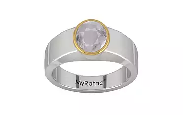 GoldCap Ceylon White Sapphire Ring Prime Quality (R10)