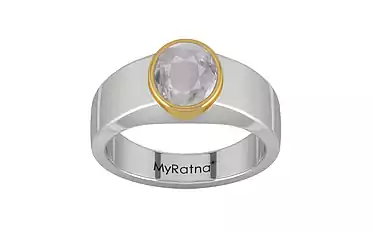 GoldCollet Ceylon White Sapphire Ring Prime Quality (R10)
