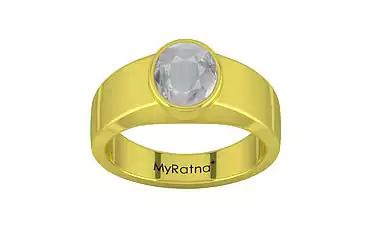 Panchdhatu Ceylon White Sapphire Ring Prime Quality (R10)