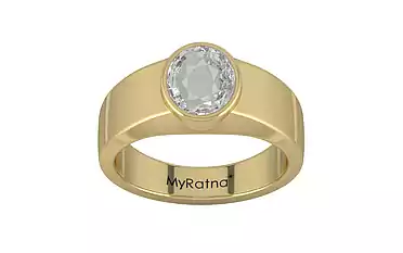 Ashtadhatu Ceylon White Sapphire Ring Rare Quality (R10)