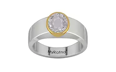GoldCollet Ceylon White Sapphire Ring Rare Quality (R10)