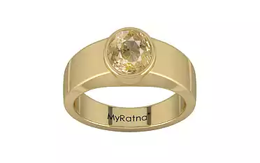 Ashtadhatu Ceylon Yellow Sapphire Ring Fine Quality (R10)