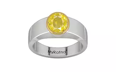 GoldCap Ceylon Yellow Sapphire Ring Limited Quality (R10)