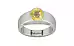 Sterling Silver Ceylon Yellow Sapphire Ring Prime Quality (R10)