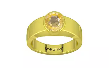 Panchdhatu Ceylon Yellow Sapphire Ring Prime Quality (R10)