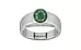 Sterling Silver Emerald Ring Fine Quality (R10)