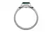 Sterling Silver Emerald Ring Fine Quality (R10)