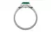 Sterling Silver Emerald Ring Limited Quality (R10)