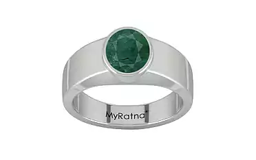 Sterling Silver Emerald Ring Prime Quality (R10)
