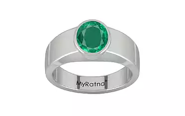 Sterling Silver Emerald Ring Rare Quality (R10)