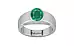 Sterling Silver Emerald Ring Rare Quality (R10)
