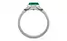 Sterling Silver Emerald Ring Rare Quality (R10)