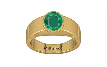 Gold Emerald Ring Rare Quality (R10)