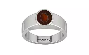 Sterling Silver Hessonite Garnet Ring Fine Quality (R10)