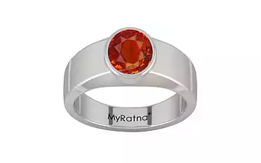 Sterling Silver Hessonite Garnet Ring Limited Quality (R10)