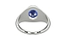 Sterling Silver Thailand Blue Sapphire Ring Fine Quality (R12)